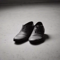 Pair of black shoes generated by SDXL