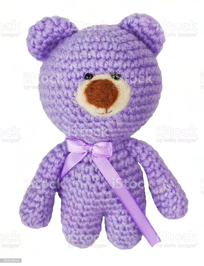 A purple teddy bear reference image