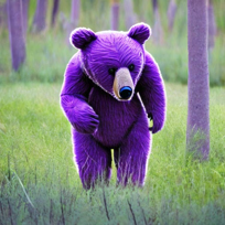 A purple bear generated by Stable Diffusion 2.0