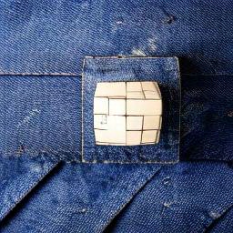 Denim cube generated by VQ-Diffusion
